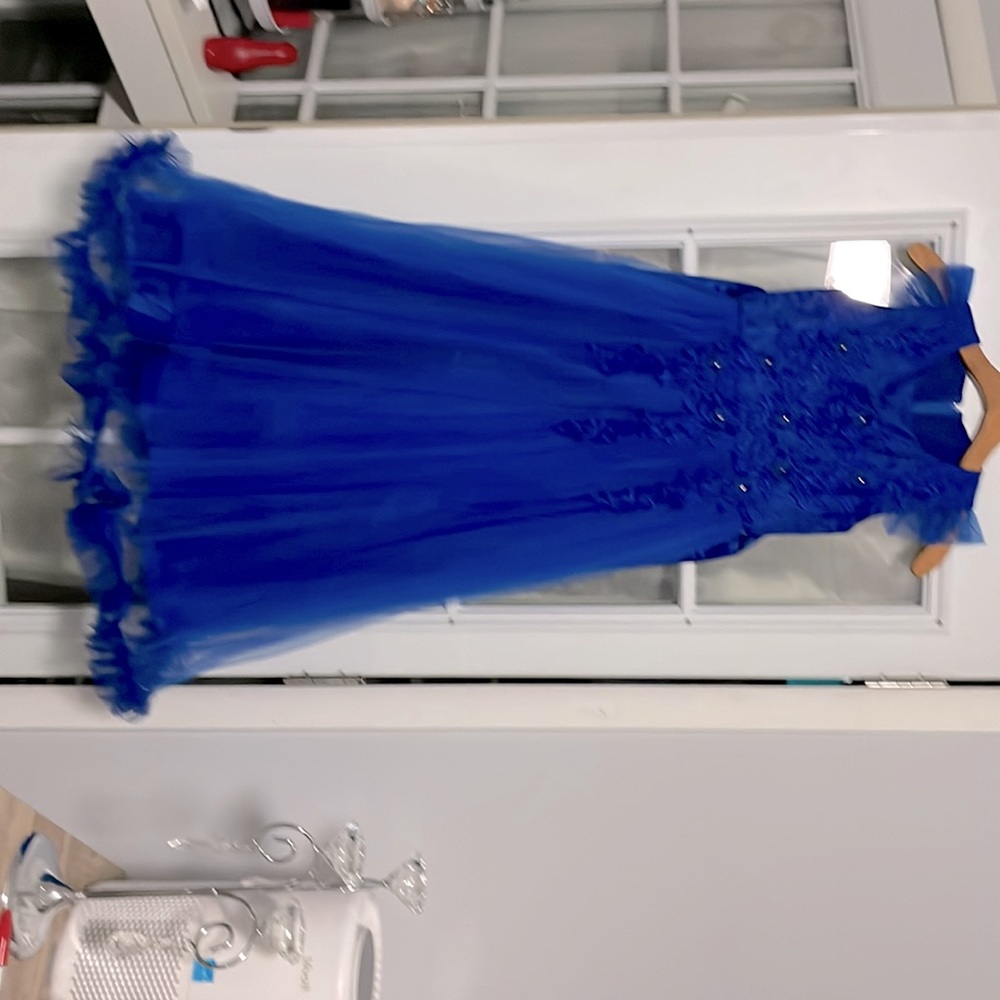 royal blue formal girl dress size 8/10